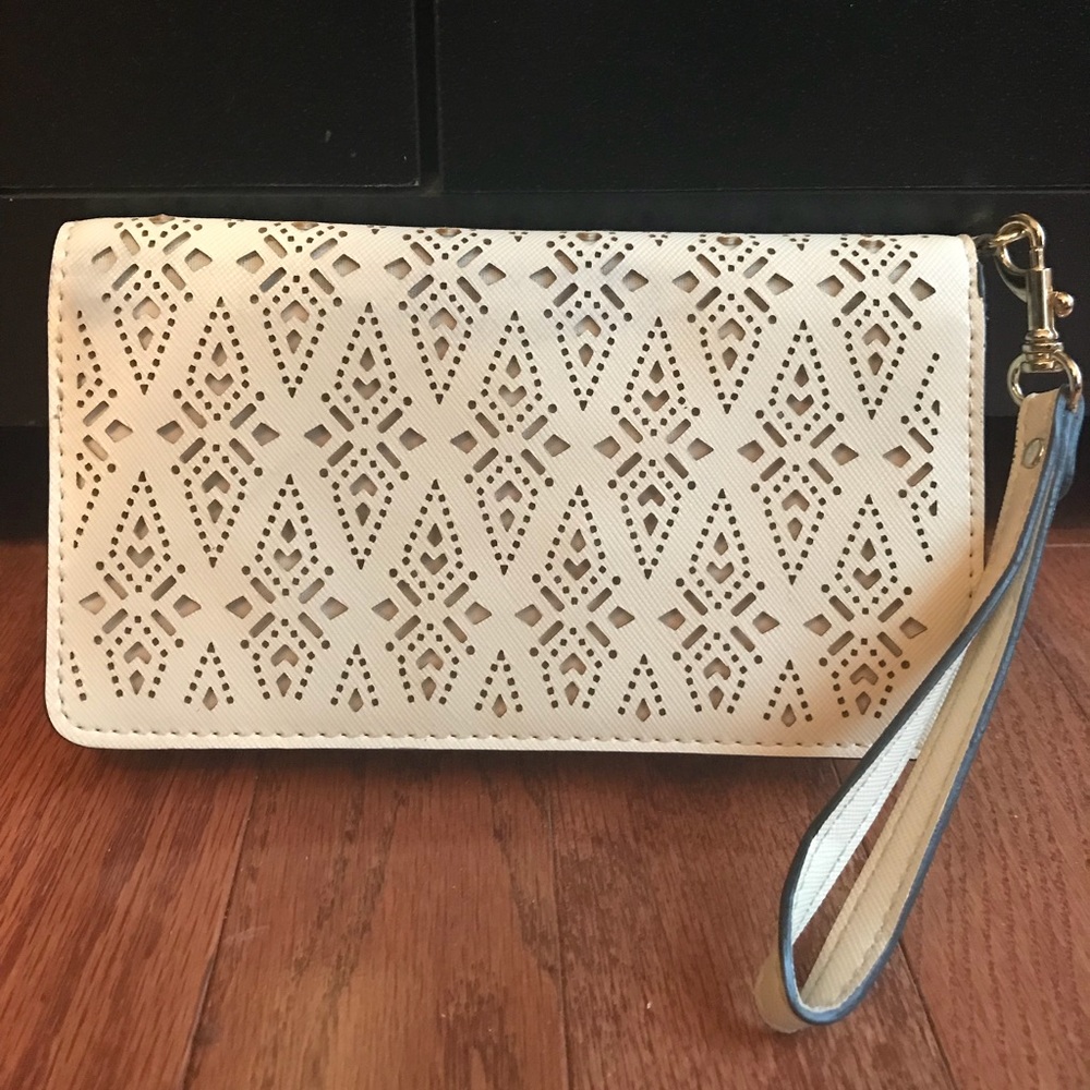 Off White Wristlet